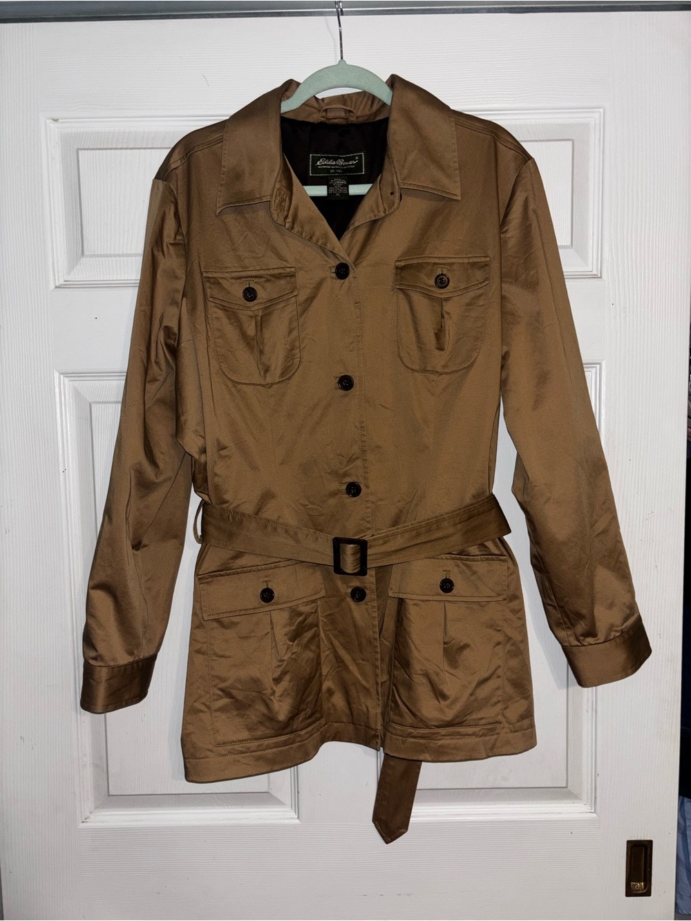 Eddie Bauer Brown Belted Trench Coat